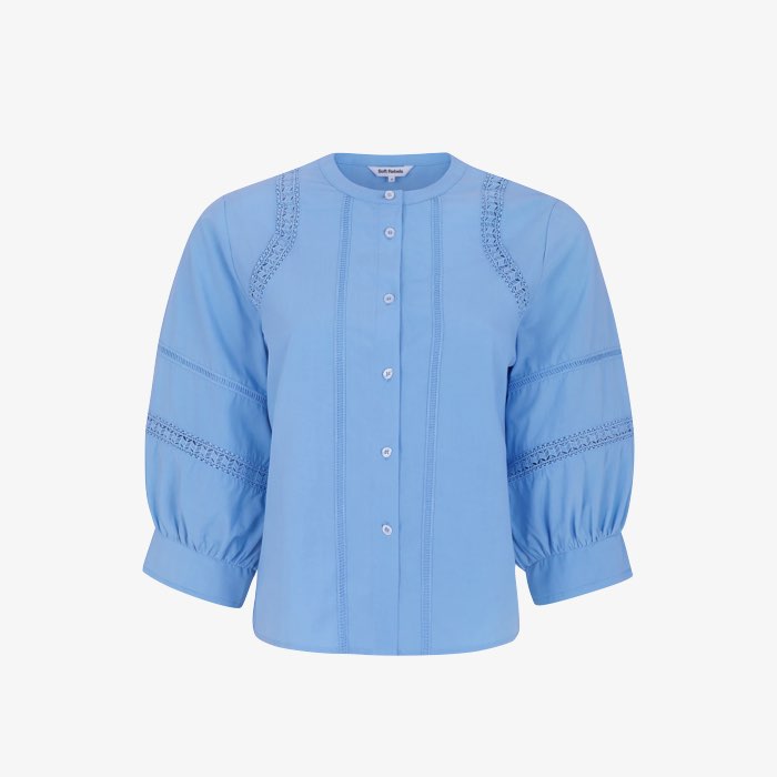 Broderie Blouse Arielle | Soft Rebels | Blauw