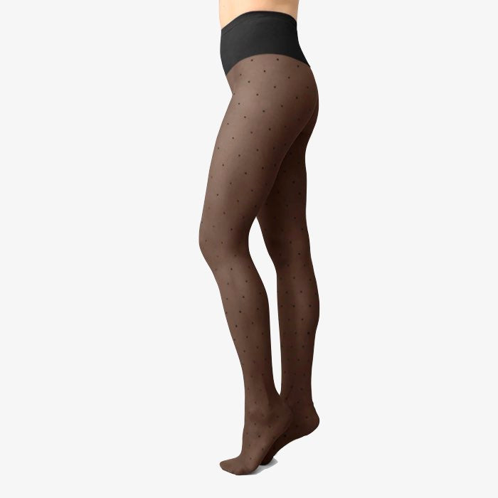 Panty Doris Dots | Swedisch Stockings | Zwart